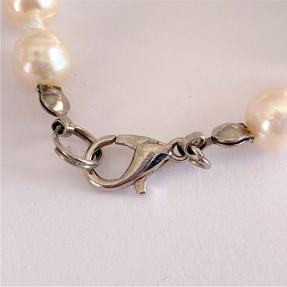 Genuine pearl/black crystal necklace - Picture 5 of 5